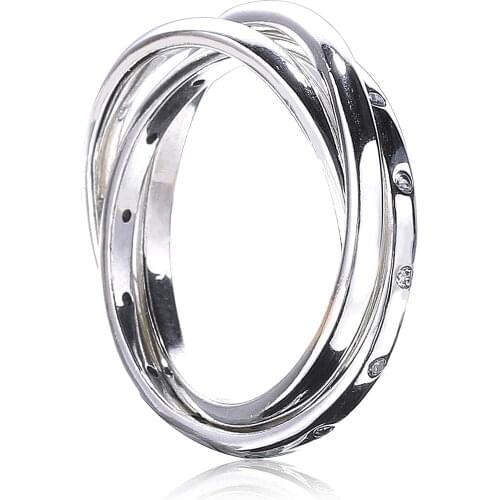 Ajax 925 Sterling Silver Simple Fashion Avant-garde Engagement Rings For Womens Best Gifts