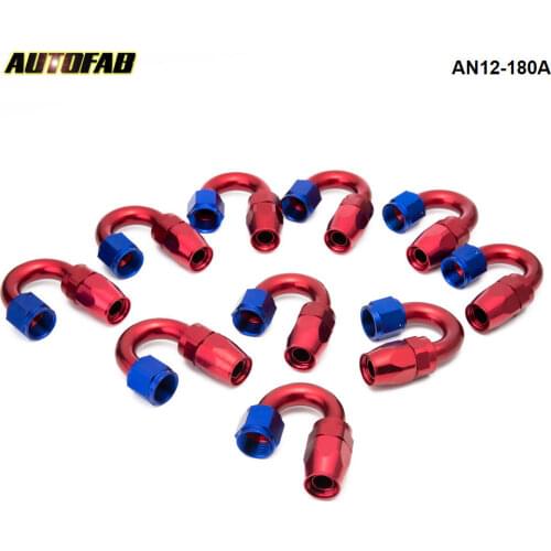 10PCS/LOT AN12 180 Degree Degree Hose End Fitting/Oil Fuel Line Adapter AN12-180A