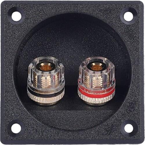 2 pcs Speaker 2-position junction box opening 48mm outer diameter 57mm audio socket banana head female brand new terminal