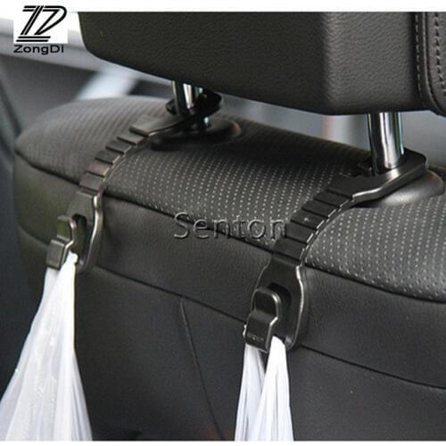 ZD 2pcs Car Back Seat Hanger Holder Hooks for Renault Megane 2 Duster Logan Captur Clio Opel Insignia Astra H J Vectra C Mokka