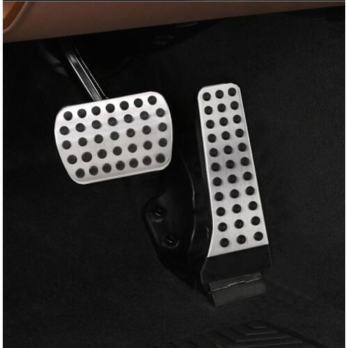 2Pcs Car Gas Fuel Brake Pedals Non-Slip Pad Plate Cover For Mercedes benz C GLC E Class W205 X253 W213 2016-2019