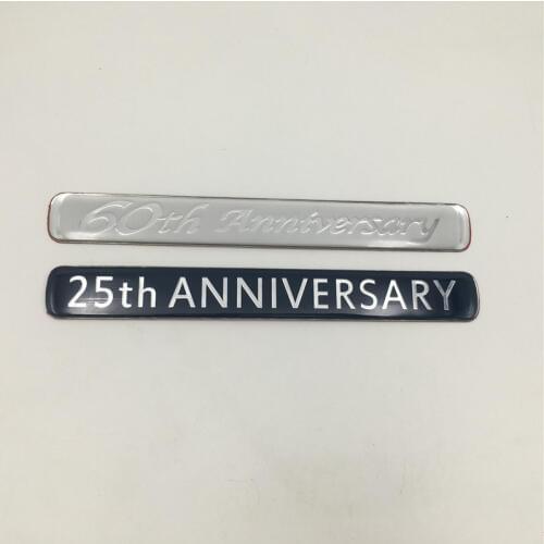 For Toyota 60th Anniversary Land Cruiser Prado 150 Quarter Emblem Logo For Honda 25th Anniversary Side Fender 3d Sticker