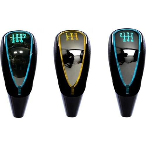 7 colors changes Activated Gear Shift Knob 5 6 Speed Car Logo LED Gear Handball Knob Light Cigarette Lighter Charger