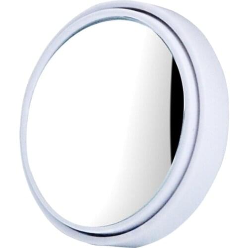 Car small round mirror 360 degree adjustable rearview mirror blind spot super clear auxiliary reversing wide angle reflective