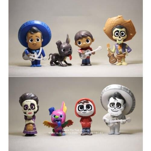 2021 Disney Coco Movie 8pcs/set 6-9cm Action Figure Model Anime Mini Decoration PVC Collection Figurine Toy Model for Children