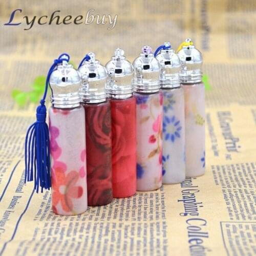 Capacity 10ml fr-shipping 200pcs/lot c-0006 embossing flower glass Perfume bottle Roller bottles,empty perfume bottles