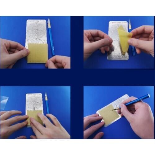 GALAXY Tools Stainless Steel Model Masking-Sheet Easy Cutting Type Board Mat Hobby Craft Tool