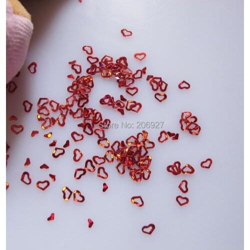 GD16-2 20g/bag Cute Laser Red Heart Nail Art Shinny Glitter Cute Decoration Nail Art Decoration