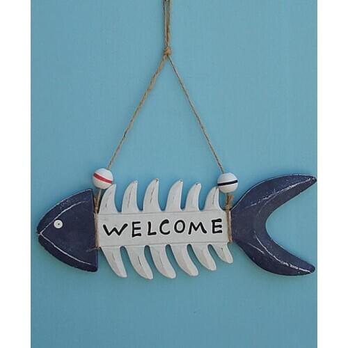 Creative fishbone sign,Welcome to listing,Personalized welcome card,27.5x10cm