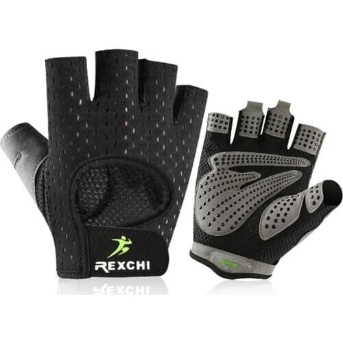 Summer men/women fitness gloves gym weightlifting cycling yoga bodybuilding training thin breathable non-slip half finger gloves