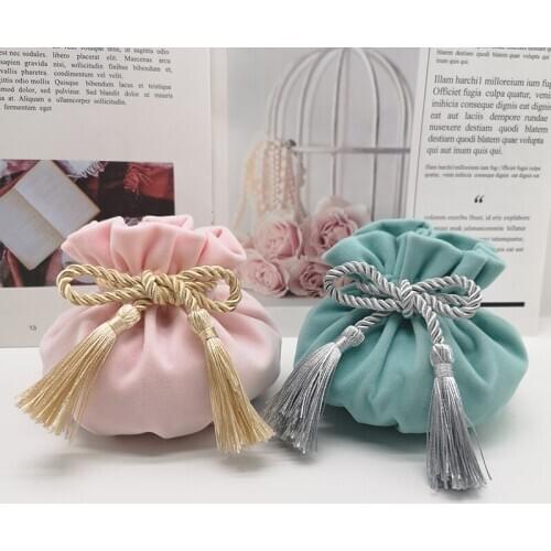 Hot sale velvet yarn gift boxes for sugar containing gift bag Wedding Favor Gift Box Decoration Candy Boxes Party Supplies