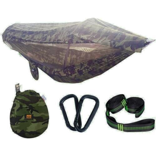 Hot sale Portable Outdoor Camping Hammock with high qualit Mosquito High Strength Parachute Fabric Hanging Bed Hunting Swing