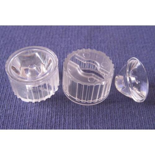 QLIG-20 High quality Led Lens sets, Lens Diameter: 20mm, Holder Size: 22X13.4mm, 60 degree, Clean surface, PMMA Materials