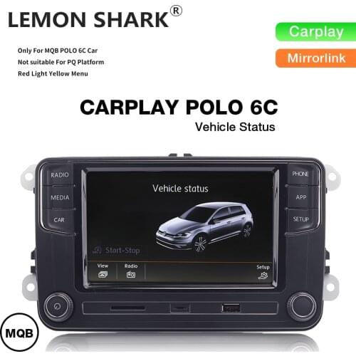 LEMON SHRAK MIB Car Radio Vehicle Status Display Multimedia Carplay MirrorLink Navigation BT ONLY For VW MQB POLO 6C Car