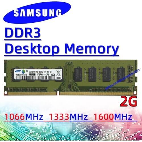 Samsung Desktop Computer Memory DDR3 2G 1066MHz 1333MHz 1600MHz RAM PC3-8500U 10600U 12800U 16GB 32GB 4G 8G