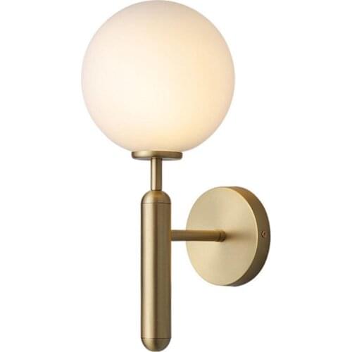 Glass Bedroom Wall Lamp Living Room Metal Corridoe Wall Lights Hallway Balcony Wall Lighting Fixtures