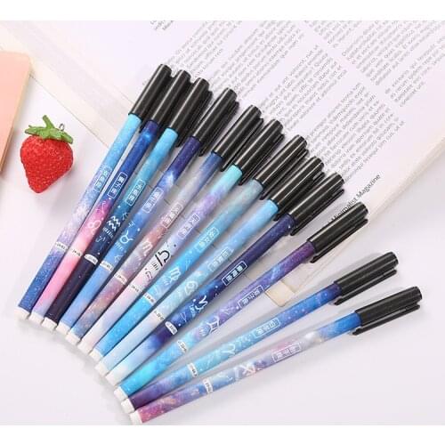 Creative starry sky sex pen Korean version of the black student exam water-based pen cute constellation gel pen manufacturer