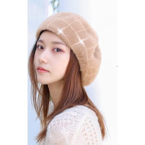 Fashion new arrival women temperamental plaid beret hat comfortable simple fresh vintage elegant wild trend holiday cute berets