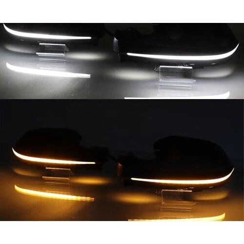 1 Pair LED Mirror Cover Flowing Side Rear-View Replacement Blinker Turn Signal DRL For Honda Civic 2016 2017 2018 2019