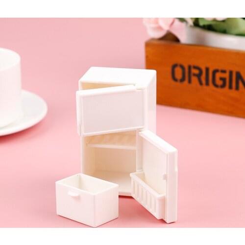 1PC Dollhouse Miniature Bench Refrigerator Toys Kitchen Home Furniture Decoration