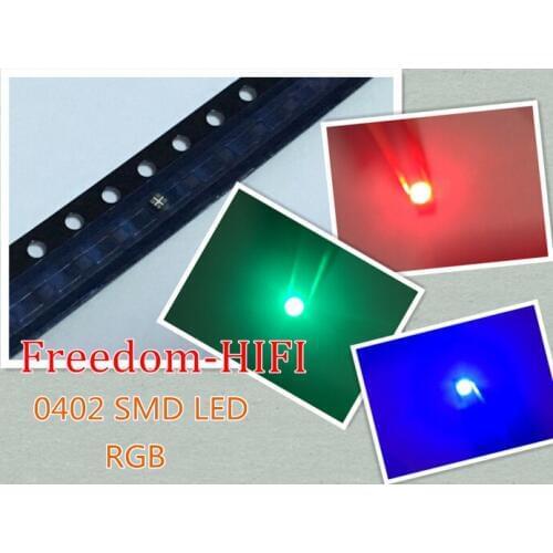 200PCS/lot LED 0402 / 1005 SMD light beads bright RGB red green blue LED light emitting diode original