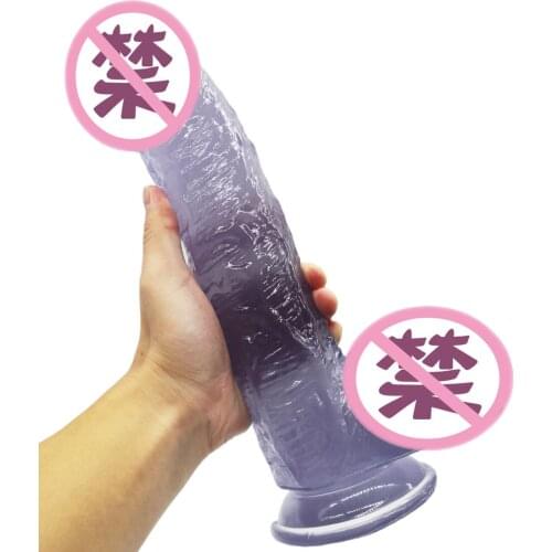 29*5.5CM Crystal Jelly Big Huge Realistic Dildo Silicone Penis Sex For Toy Cup Suction Women Masturbation Artificial Long Giant