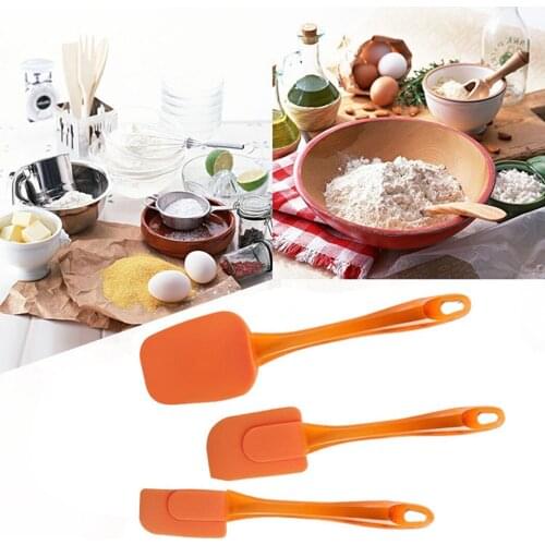3PCS Kitchen Baking Spatula Silicone Scraper Spatula Pastry Utensils for Home Cream Baking Scraper Kitchen Pastry Tools