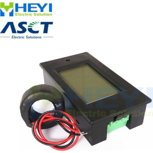 4 in 1 meter LED AC power monitor energy metering for voltage current power energy 100A 20KW with Closed-loop CT outside