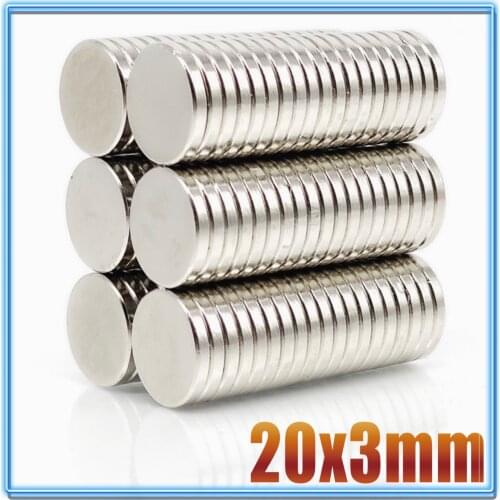 5/10/20/50Pcs 20x3 Neodymium Magnet 20mm x 3mm N35 NdFeB Round Super Powerful Strong Permanent Magnetic imanes Disc 20*3