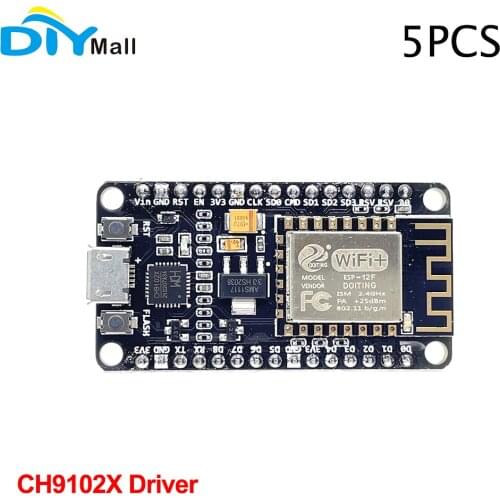 5pcs ESP8266 Development Board Wireless Module NodeMcu Lua WIFI Internet Of Things With USB Port For Arduino V2.1 CH9102X