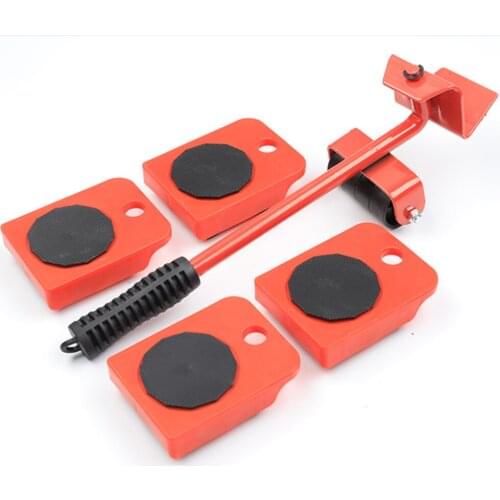 5Pcs Furniture Transport Lifter tool Set Heavy Stuffs Moving w/4 Silders Wheel