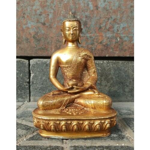 Antiques bronze Buddha Statue Buddhism Sakyamuni Kwan-yin Vintage Amitabha