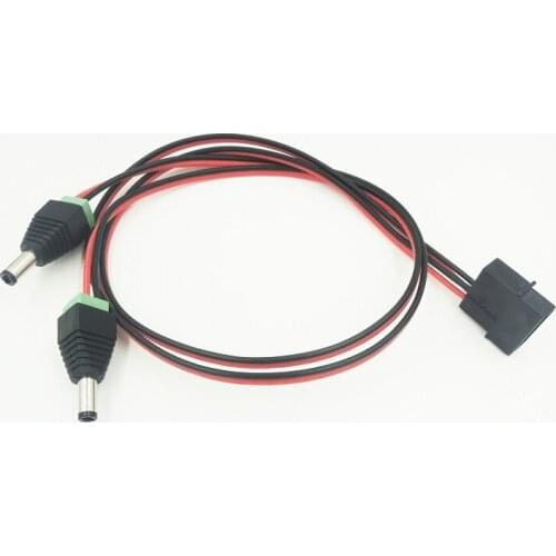Free shipping PC DIY 4-pin IDE Molex TO 12V DC Power Jack Connector Plug 2*5.5x2.5mm Adapter
