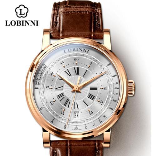 Switzerland LOBINNI New Men Watches Top Luxury Brand Japan Import NH35A SII O Auto Mechanical MOVT Mens Clock Sapphire
