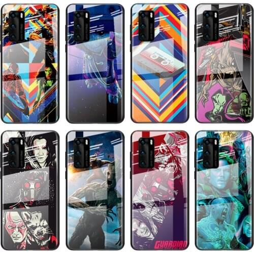 Tempered Glass Cover Guardians of the Galaxy For Huawei P40 P30 P20 P10 Pro Plus Lite 5G 2019 Shockproof Phone Case