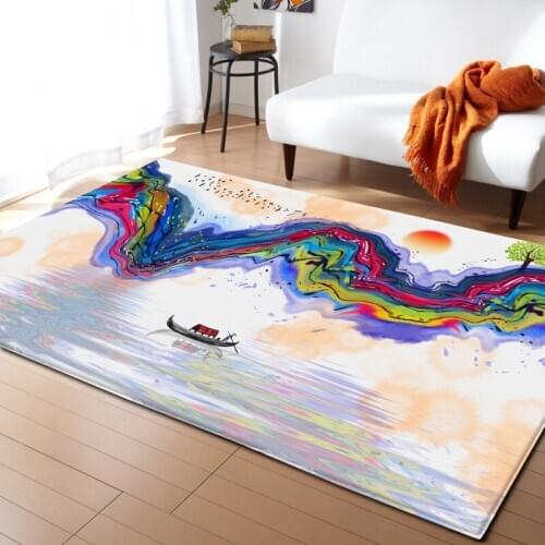 Color landscape home Carpets for living room dining room decoration Large size carpet Beautiful fashion 3D printed floor Mat/Rug