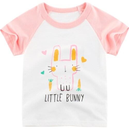 Childrens short-sleeved T-shirt 2021 new baby girl clothes