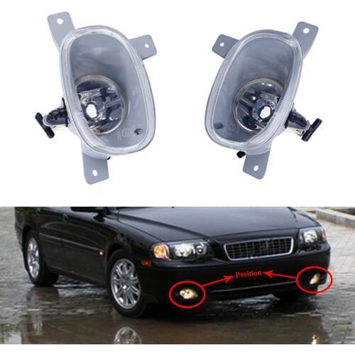 JEAZEA 2Pcs 8620224 8620225 Left Right Front Bumper Fog Light Lamp For Volvo S80 1999 2000 2001 2002 2003 2004 2005 2006