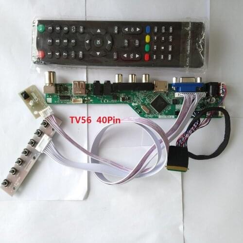 Kit for LP156WH2(TL)(BB) LCD LED 1366X768 Controller driver board USB Panel Screen 15.6" 40pin LVDS TV AV VGA remote