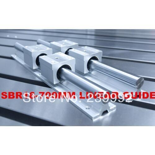 16mm Round Linear Guide SBR16 L700mm Chrome Plated Harden Shaft for CNC Parts
