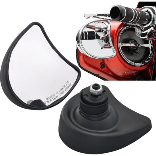 Motorcycle Chrome Black Batwing Fairing Mount Mirrors Side View For Harley Touring Electra Street Glide Trike models 1996-Up