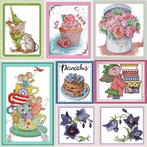 Occupation Cross Stitch Embroidery Kit DMC Cotton Thread Printed Canvas DIY Needlework Crafts Handmade 14CT 11CT Counted Stamped