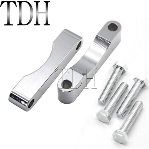 Chrome Motorcycle Aluminum 0.75'' Front Fender Spacer Mount Kits For Harley Touring 1984-2013 w/ 6.5'' Wide 30'' Wheel