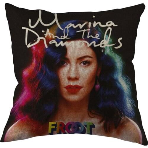Marina And The Diamonds Cushion Pillow Tent,Office, Home Cotton Linen Zippered Pillowcase Family Home Accessories Customizable
