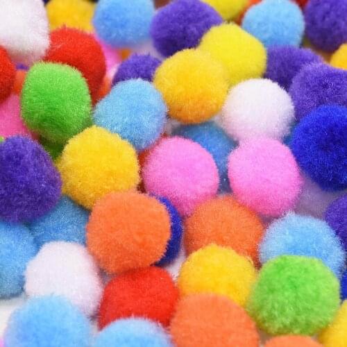 100/200pcs 1.5cm-2.5cm Mini Fluffy Ball Plush Soft Pom Poms Pompoms Balls Handmade DIY Craft Sewing Accessories Home Party Decor