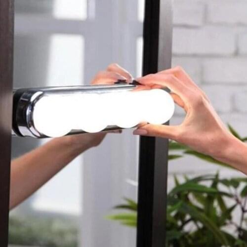 Durable Portable Light Bulbs Punch Free Cordless Sucker Light for Makeup Mirror JW