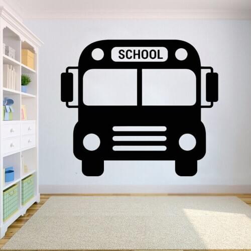 School wall sticker Science Scientist School class decoration Window Decal waterproof Vinyl School Bus Decals home decor HY1038
