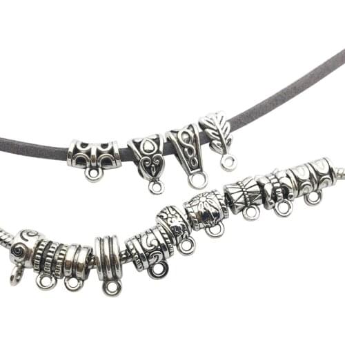120Pcs Mixed Alloy Metal Connectors Spacer Beads Charms Pendants Jewelry Findings