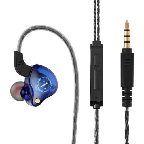 X2 3.5mm Universal Dual Moving Coil Quad-Core In-Ear HiFi Bass Wired Earphone