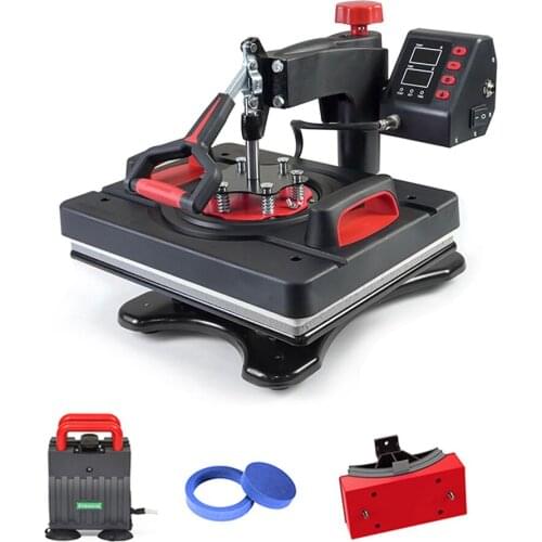 Heat Press Machine Thermal Transfer Device 1-999s Timing Adjustable 40-210℃ Printing Heating Machine for Mug Clothes Cap Plate